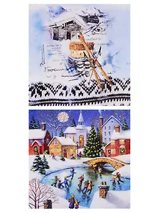 Набор салфеток для декупажа Новогодние развлечения  - 2 шт.