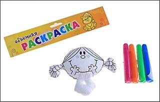 Игрушка-раскраска Веселая девочка (4 маркера) (495042) (упаковка) 2355090 — 1