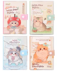 Блокнот "Fluffy Joy" А5, ПВХ обложка, с застёжкой, 128 л., в ассортименте