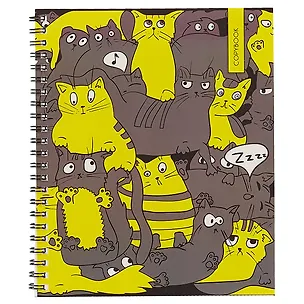 Тетрадь в клетку Unnika, "Кошачье совещание", 48 листов, в ассортименте 248646