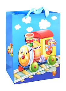 Пакет А4 32*26*10 "Паровозик" дет., бум.мат.ламинат