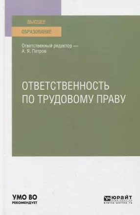 Ответственность по трудовому праву. Учебное пособие для вузов — 2771770 — 1