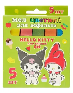 Мелки цветные "Kuromi + My Melody", 5 цветов, Jumbo