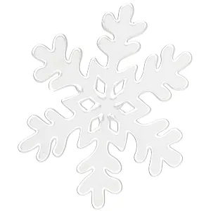 Наклейка новогодняя Снежинка (белая) (15х15)