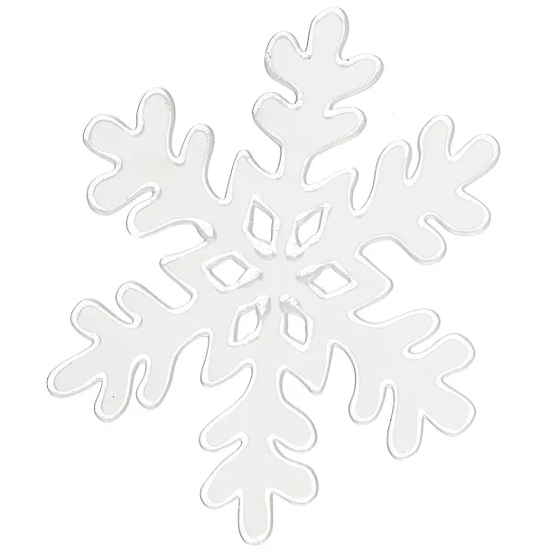 Наклейка новогодняя Снежинка (белая) (15х15) 2854912 — 1