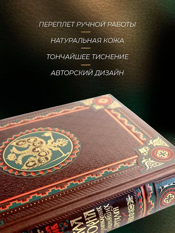 Книга Русская история в жизнеописаниях ее главнейших деятелей. Книга в коллекционном кожаном переплете ручной работы с окрашенным обрезом и многоцветным тиснением (Николай Костомаров) — 7