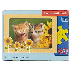 Пазл Castorland MIDI Котята с подсолнухами 60эл. В-06779
