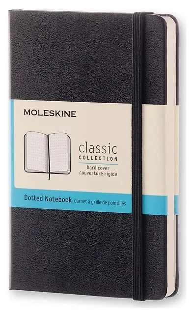 Книга для записей А5, 120 листов в точку "Classic Large", черная, жесткая обложка, резинка, Moleskine 242490 — 2