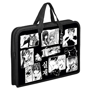 Папка для тетрадей А4 "Чёрно-белое аниме " 34*24,5*3 см, пластик