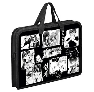 Папка для тетрадей А4 "Чёрно-белое аниме " 34*24,5*3 см, пластик 3037730