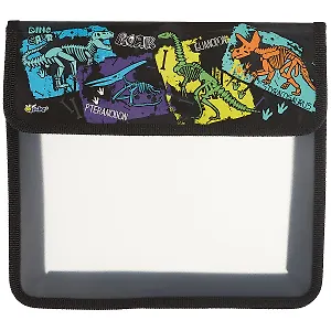 Папка для тетрадей А5 "Скелет динозавра" липучка, Оникс