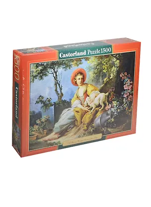 Пазлы 1500 C-151219 Девушка с собакой (68х47см) (коробка) (Castorland) 2431343