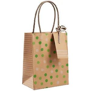 Пакет А6 14*11*6 Зелёный горошек нейтр., крафт