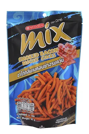 Палочки хрустящие MIX со вкусом копченого бекона, 50г 3092064