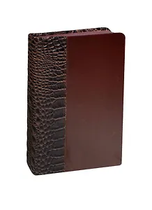 Ежедневник недат. А5 160л "Пристин" темно-коричневый / "Аллигатор" темно-коричневый, обл.поролон, офсет, ляссе, закругл.углы, цветной обрез, Escalada