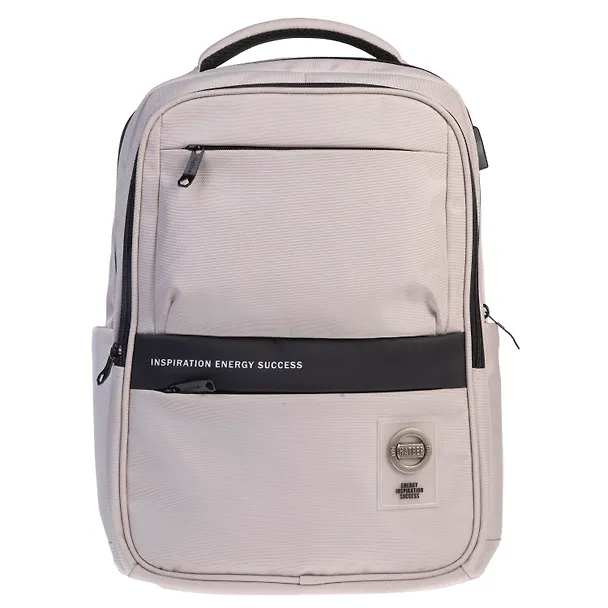 Рюкзак "Light beige" 2 отделения, 43*31*14,5 см, полиэстер, 4 кармана USB-выход 3080342 — 1
