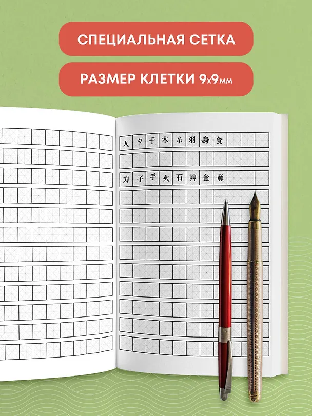Книга Тетрадь для иероглифов (Девушка с лягушками ) () — 5