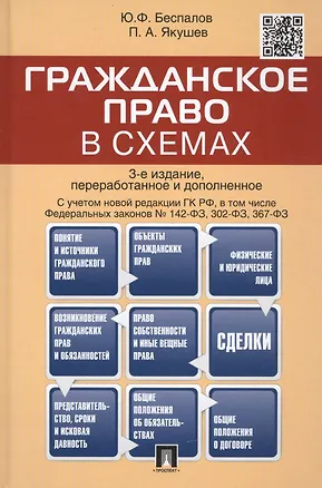 Книга Гражданское право в схемах : учебное пособие. 4-е издание, переработанное и дополненное (Юрий Беспалов, Павел Якушев)