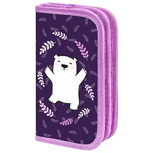 Пенал 2 отделения "Happy bear" 19*11 см