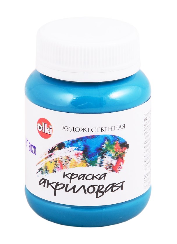 Акриловая краска аквамарин 100 мл, Olki 254421 — 1