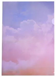 Папка-уголок А4 "Облака", пластик 0,18мм