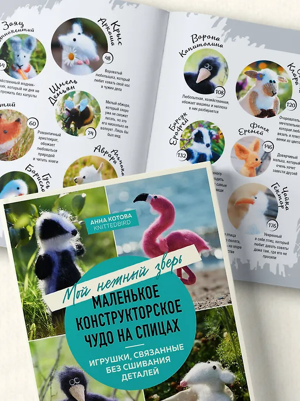 Книга Мой нежный зверь. Маленькое конструкторское чудо на спицах. Игрушки, связанные без сшивания деталей (Анна Котова) — 14
