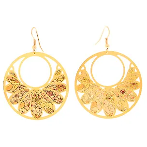 Серьги Невесомость круг с лепестками (125908) (цветные) (упаковка) 2452035