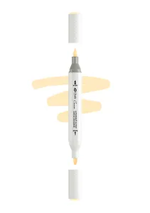 Маркер акриловый "Сонет" кремовый, двусторонний, перо кисть/пуля