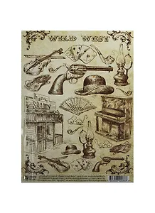 Декупажная карта Дикий дикий Вест (S-086) (упаковка)