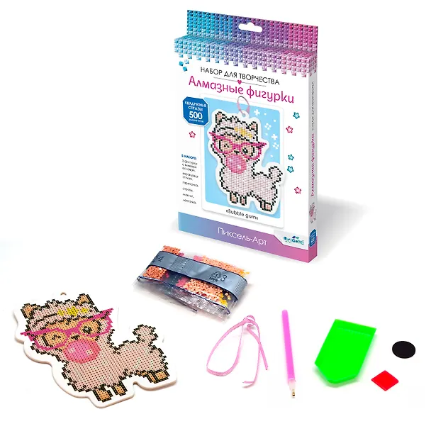 Набор алмазных фигурок с магнитом и ленточкой "ВBubble gum" 2955502 — 2