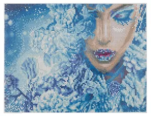 Алмазная мозаика классическая с подрамником с полным заполнением "Снежная девушка", 30 х 40 см