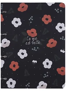 Тетрадь на кольцах в клетку Be Smart, Pretty, А4, 120 листов, черная