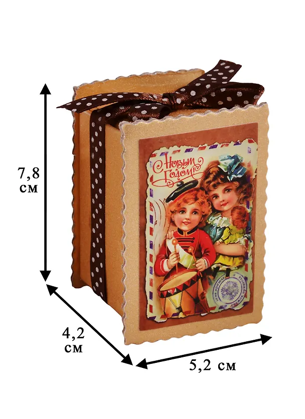 Подарочная коробка Ретро Предсказание со свитком (7,8х5,2х4,2) (75000) 2613870 — 4