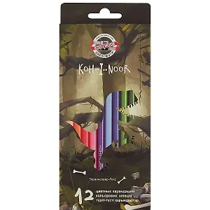 Карандаши цветные Koh-I-Noor, Dino, 12 цветов