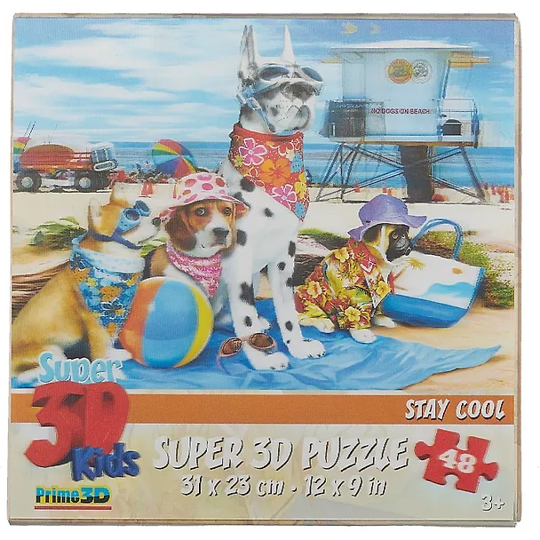 Пазл 48 Super 3D Kids Крутые парни (31х23) (3+) (13553) (коробка) 2663657 — 2