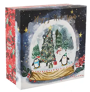 Коробка подарочная "Новогодние пингвинята" НГ, 18*18*7.5, картон