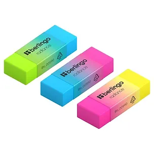 Ластик "Radiance" прямоугольный, ассорти, Berlingo 3167015