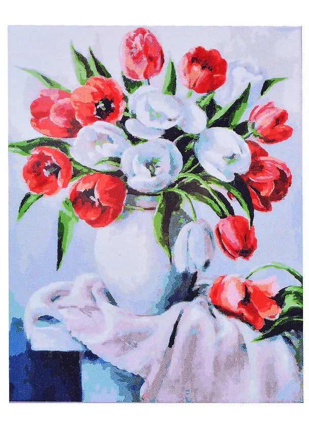 Живопись на холсте 30*40 см Красные и белые 473-OVC 2883823 — 3