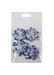 Набор Цветы кудрявой фиалки сине-белые (SCB291005) (4шт/2шт d=5см/2шт d=4,2см) (упаковка)