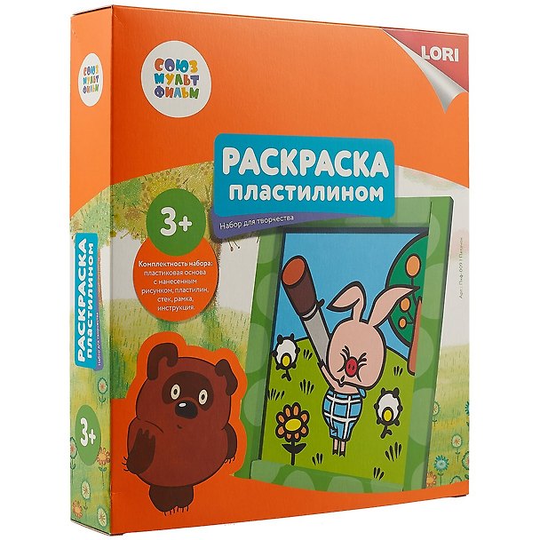 Набор для творчества LORI Раскраска пластилином Союзмультфильм Пятачок 2743119 — 1