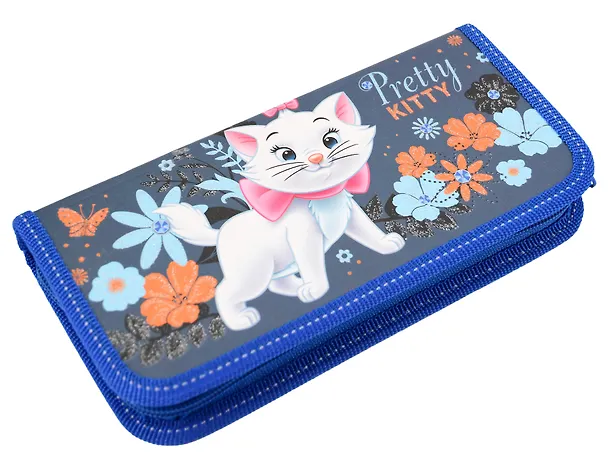 Пенал школьный 1отд. "Marie Cat" 10*20см с наполнением (11 предметов) 258152 — 2