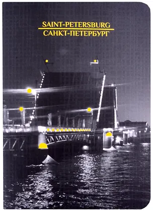 Записная книжка А6 32л кл. СПб "Мосты", тонир. внутр. блок, сшивка 257403