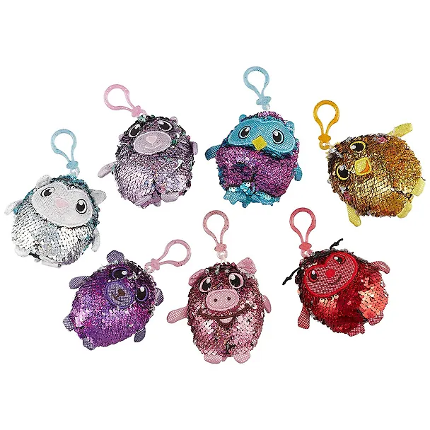 Игрушка, Shimmeez (Шиммиз), Мягконабивные фигурки животных в пайетках с карабином, 9 см, в асс. SMZ010 2679244 — 2