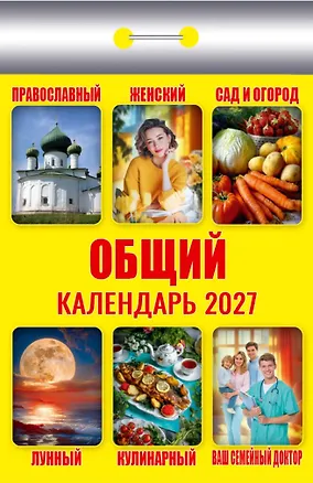 Календарь отрывной 2027г 77*114 "Общий" настенный 3169779