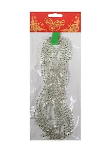 Новогодняя гирлянда Бусы (270см) серебряные (270см)