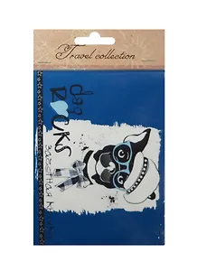 Обложка для зачетной книжки Пёс на синей клетке (40009)