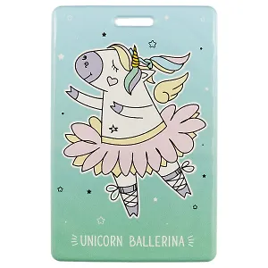 Чехол для карточек Unicorn ballerina зеленый градиент (ДК2018-141)