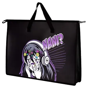 Папка для чертежей и рисунков А3 "МАНГА" 45*33*9см, внутр.ПВХ карман, дно с расширением, текст.ручки, УФ-печать