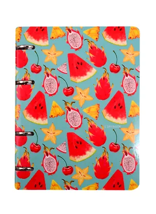 Тетрадь на кольцах в клетку Unnika, "Экзотические фрукты", 80 листов 254970