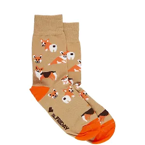 Дизайнерские носки Корги (размер 38-41) (692-1)